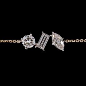 Luxe 1.42 Ct Lab Grown Diamond Bracelet 14K Or Rose Mixte Coupe VVS Clarté 7 Pouces Minimaliste Chaîne Bijoux Femmes - Product Image 1