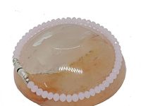 Bracelet en cristal de quartz rose, perles rondes facettées, fait main, Feng Shui, bijoux de mode pour hommes et femmes, cadeau