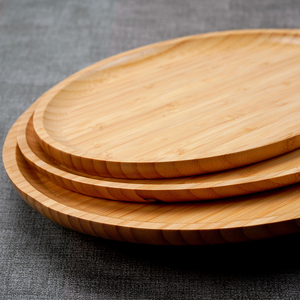 Bandeja Redonda de Bambú Natural de Alta Calidad para Servir Té y Alimentos, Plato Redondo de Bambú - Product Image 4