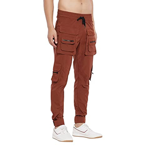 Pantalones Cargo Deportivos Casuales Transpirables y Ecológicos de Cintura Alta para Hombre, Ropa Urbana Negra y Caqui, Tallas Grandes, Servicio OEM - Product Image 4