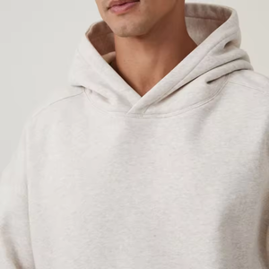 High Quality Men's Thermal Hoodie 80% Cotton Polyester <b>Thick</b> Oversize Baggy Unisex 100% Cotton Embroidered Solid Pattern - Product Image 4