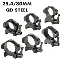 Anneaux de montage pour lunette Ohhunt Low Profile 30 mm en acier avec levier de dégagement rapide