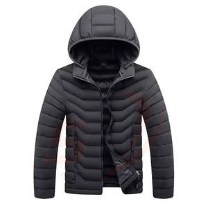 Vestes d'hiver personnalisées pour hommes Veste bouffante imperméable coupe-vent décontractée avec capuche Vêtements d'extérieur chauds fabriqués au Pakistan OEM disponible - Product Image 3