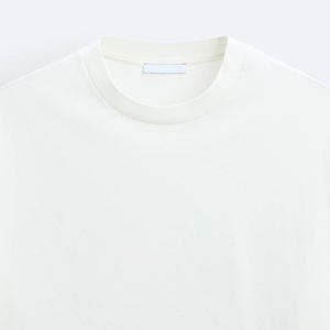 "T-shirt unisexe personnalisé en gros T-shirt en coton à manches courtes uni décontracté été haut tendance respirant léger tissu doux - Product Image 5