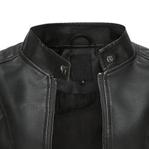 Veste en cuir noir de haute qualité pour motocross, coupe-vent, manches longues, motard, vêtements de course automobile en relief - Product Image 6