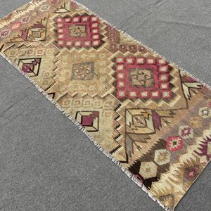 Vintage Turkish <b>Runner</b> Rug 2.2x5.7 ft, Brown <b>Red</b> Moroccan Rug - Product Image 4