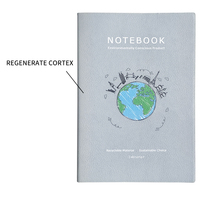 Carnet A5 personnalisé avec couverture en cuir recyclé écologique, fil souple, reliure au point de selle, style imprimé