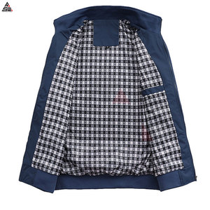 Nouvel arrivage de blouson d'aviateur sportif en toile personnalisé hiver chaud respirant col montant grande taille pour hommes vente en gros - Product Image 4