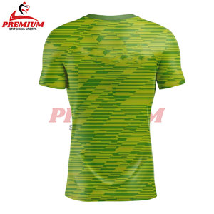 Ropa deportiva para hombre, camiseta de compresión con estampado de sublimación completa, manga corta, Rashguard Bjj Rash Guard, precio al por mayor personalizado - Product Image 2