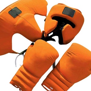 Hand Made Professional Sparring Boxing Set With 100% Genuine Leather Gloves <b>Head</b> Guard Protective <b>Training</b> Equipment For Adults - Product Image 1
