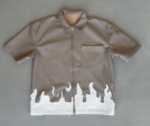 Camisa de piel de cordero Bla hecha a mano Original para hombre, cuero de oveja suave, cierre de cremallera, transpirable, estilo occidental, bordado - Product Image 3