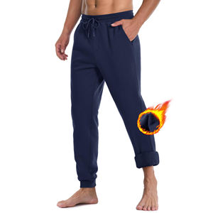 กางเกงกีฬาขาตรงสำหรับผู้ชายกางเกงทรงตรงแบบลำลองระบายอากาศได้ดีพิมพ์โลโก้สีพื้น - Product Image 1