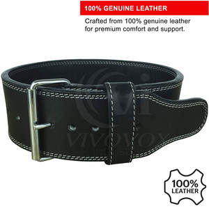 เข็มขัดยกน้ำหนักหนังสำหรับฝึกยกน้ำหนัก - Product Image 2