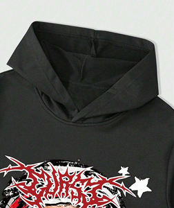 Tendance Hommes Personnalisé DTG Impression Survêtement Lettre Figure Imprimer Sweat À Capuche Pantalon Évasé Décontracté 2 Pièces Ensemble pour Hommes - Product Image 3