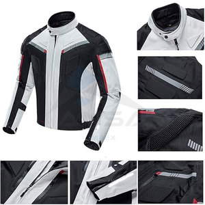 Blouson de moto blindé intégral pour homme, équipement de moto, veste de protection imperméable et coupe-vent, blanc - Product Image 3