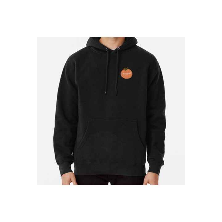 The Orange - Wendy Cope Poem - I Love You, I'm Glad I Exist Baskılı Kapşonlu Sweatshirt