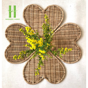 Produit chaud Plaques de chargeur en bambou de style bohème écologique Personnaliser les tailles Variété de couleurs Napperon fait à la main Décoration de table - Product Image 3