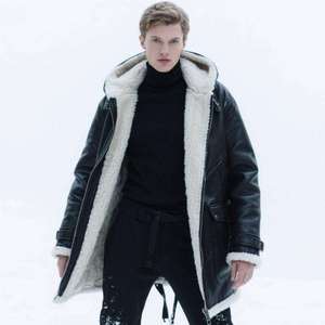 Chaqueta de cuero impermeable para montar en motocicleta para hombre, con forro polar térmico, cortavientos de invierno, abrigo de nieve, dobladillo ajustable, ropa de calle - Product Image 4