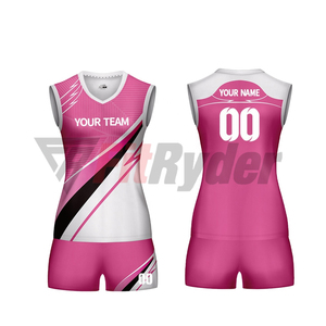 Ensembles d'uniformes de volley-ball pour femmes à séchage rapide respirant confortable conception personnalisée léger 100% polyester entièrement sublimé - Product Image 5