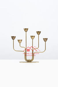 Chandelier Menorah avec finition polie brillante, forme personnalisée, design classique, haute qualité pour la décoration de la maison - Product Image 3