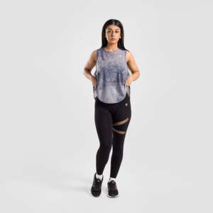 Vital Breathable Blue Knitted Fabric <b>Top</b> with <b>Mesh</b> Cover Comfortable and Responsive - Product Image 4