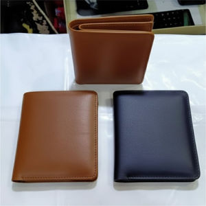 Top Grain Genuine Leather <b>Wallet</b> for Men <b>RFID</b> <b>Blocking</b> Bi fold Men's <b>Wallets</b> Credit Card Holder For US Latest Design - Product Image 1