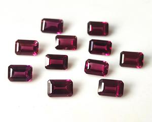 พลอยโกเมนสีชมพูโฮโลไนท์ธรรมชาติ3x5mm-8x10mm เจียระไนเหลี่ยมเพชรพลอยอัญมณีหลวมงานแฮนด์เมดคุณภาพสูงสำหรับทำเครื่องประดับ - Product Image 1