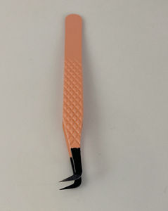 Nouvelle pince à épiler d'extension de cils en acier inoxydable Rose faite à la main de haute qualité avec pointe pointue de Logo privé pour la vente en gros - Product Image 6