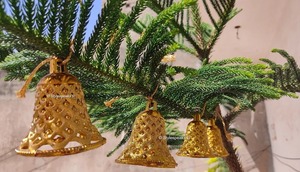 Décorations de Noël en plastique en forme de cloche, fournitures pour fêtes à thème, cadeaux de fête, décorations de fête en plein air, courtes à suspendre - Product Image 3