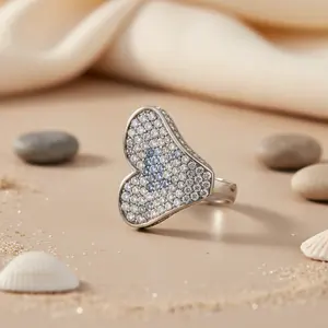 "Women's Statement <b>Crystal</b> Pave <b>Ring</b> Elegant & Sparkling" - Product Image 1