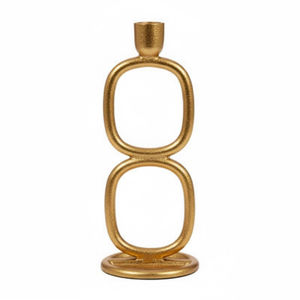 Ensemble de 3 bougeoirs coniques en métal noir mat modernes, élégants et décoratifs pour la décoration de la maison, de la table, des mariages et des fêtes - Product Image 2