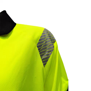 Camisa DE TRABAJO DE SEGURIDAD reflectante de alta visibilidad, ropa de trabajo de manga corta para hombres, camisa de construcción fluorescente, uniforme de protección de alta visibilidad - Product Image 3