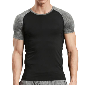 T-shirts de sport personnalisables pour hommes, respirants, polyester, spandex, manches raglan, tissu sergé, imprimé, ressort anti-boulochage - Product Image 6