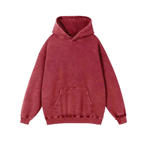 เสื้อฮู้ดผ้าเกล็ดปลาแบบสวมหัวสำหรับผู้ชายเสื้อฮู้ดแบบสวมหัวพิมพ์ลายกรดซักโลโก้ได้อย่างรวดเร็วและบริการดี - Product Image 4