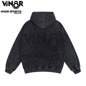 เสื้อฮู้ดโอเวอร์ไซส์ใส่ได้ทั้งชายและหญิงเสื้อมีฮู้ดโอเวอร์ไซส์ทำจากผ้าเฟรนช์เทอร์รี่ออกแบบโลโก้ได้ตามที่ต้องการดีไซน์ดิจิตอลลายซักสไตล์ปักปักลายสีพื้น - Product Image 2