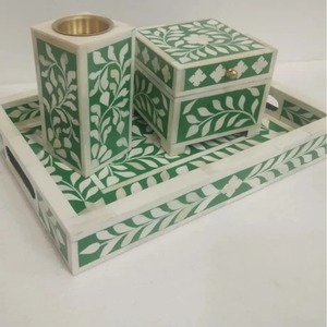 Elegant Bone Inlay Bakhoor Tray Set Designed For Modern Homes With Perfect Patterns And Quality Craft - Product Image 2