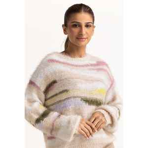 เสื้อสเวตเตอร์สไตล์เกาหลีสำหรับฤดูหนาวและฤดูใบไม้ร่วง รุ่น WM-SWT-WS24-061 ผลิตจากผ้าแคชเมียร์และขนแพะโมแฮร์ 100% แบบถักลายเชอร์รี่ - Product Image 3