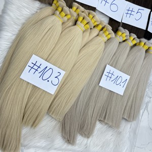 HAUTE QUALITÉ SLAVIQUE NATUREL DROIT BLONDE SHADES COULEUR RUSSE RAW DONOR EXTENSIONS DE CHEVEUX HUMAINS POUR LES SALONS - Product Image 4