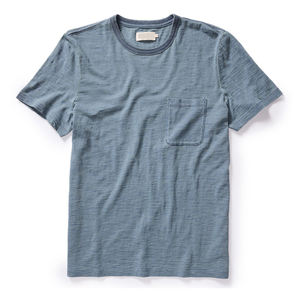 T-shirt en jersey de coton biologique pour homme, t-shirt d'été à manches courtes avec poche, t-shirt écologique à col rond pour homme - Product Image 1