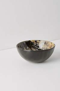 ESSAYEZ LE BOL À SALADE EN CORNE DE BUFFLE FAIT MAIN DE QUALITÉ Bol de service en corne naturelle artisanale Style animal hautement poli - Product Image 3