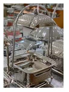 อุปกรณ์ร้านอาหารในราคาขายส่งจาน Chaffing ทรงกลมบุฟเฟ่ต์สแตนเลสเสิร์ฟ Chafer สําหรับโรงแรม - Product Image 5