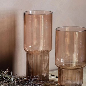 Indian Exporter of Ridged Floral Glass Vase Crafted with Thick Glass Vase Available at Affordable Price - Product Image 6