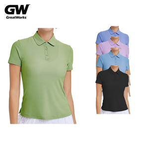 Prix d'usine – Hauts de tennis unisexes à col carré et manches courtes en Spandex/Polyester, imprimés sur mesure, respirants et à séchage rapide, pour le sport - Product Image 1