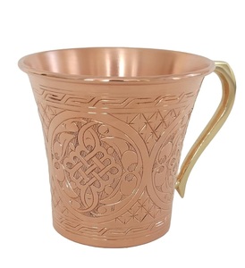 Taza de Cobre con Diseño Grabado y Acabado Brillante para Cerveza y Café, Decorativa para Cocina, Apta para Lavavajillas y Microondas, Precio al por Mayor - Product Image 1