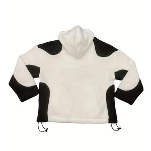 Vente en gros de sweats à capuche zippés personnalisés pour hommes et femmes, vêtements de rue décontractés d'hiver, veste en polaire à blocs de couleur, 100% coton, écologique, Ninja - Product Image 2