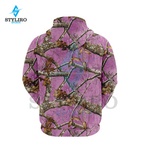 เสื้อฮู้ดผู้ชายแบบมีฮู้ดผ้าฟลีซปักลายคุณภาพสูงสั่งทำพิเศษทรงโอเวอร์ไซส์สำหรับล่าสัตว์ แห้งเร็ว เหมาะสำหรับฤดูหนาว - Product Image 4