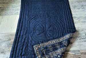 Colcha Rajasthani Gold Razai, Manta Jaipuri Estampada a Mano - Product Image 5