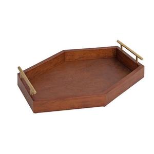 Bandeja de Servir Clásica de Madera Art Deco para Comedor, Cocina, Hotel y Restaurante, Hecha a Mano en India, Personalizable para Ramadán - Product Image 4