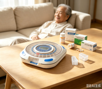 Distributeur de pilules intelligent avec application WiFi, matériau ABS, modèle P96, 21 compartiments, 9 anneaux de dosage, alarme, écran LCD, alertes sonores et lumineuses