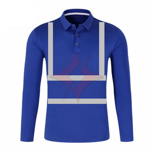 เสื้อโปโลแขนยาวแบบสะท้อนแสงสำหรับงานก่อสร้าง  ใช้ในอุตสาหกรรม  รับผลิตตามแบบ  สีตามสั่ง  มาตรฐาน ANSI ระดับ 1 - Product Image 1
